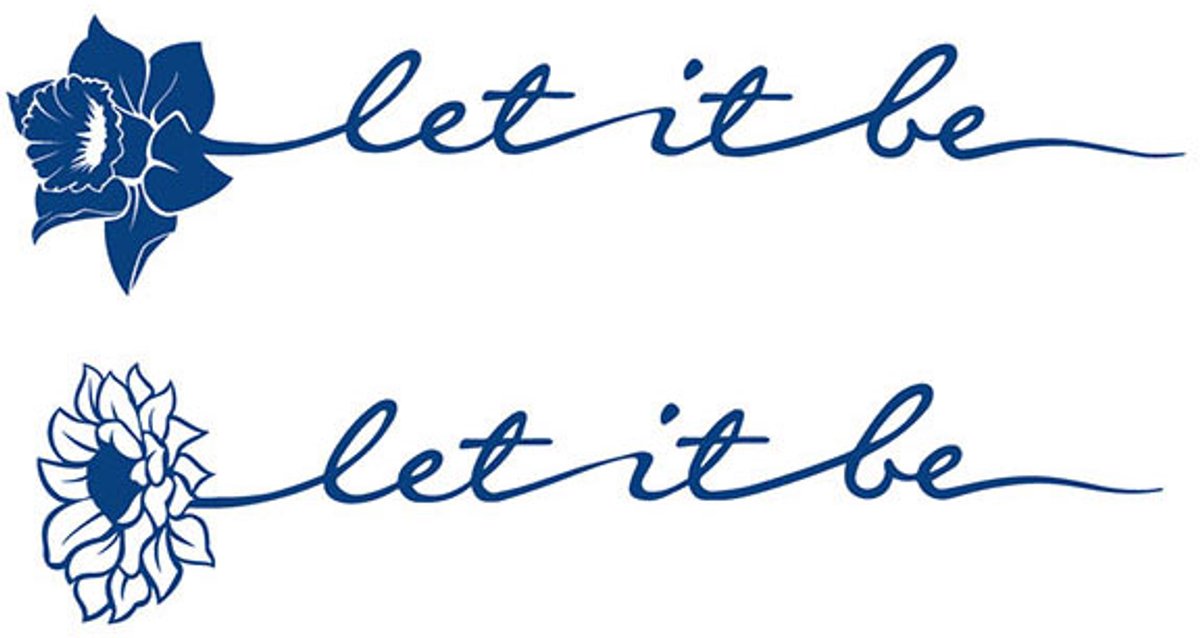 Tijdelijke tattoo Let It Be Floral Duo 2 weken