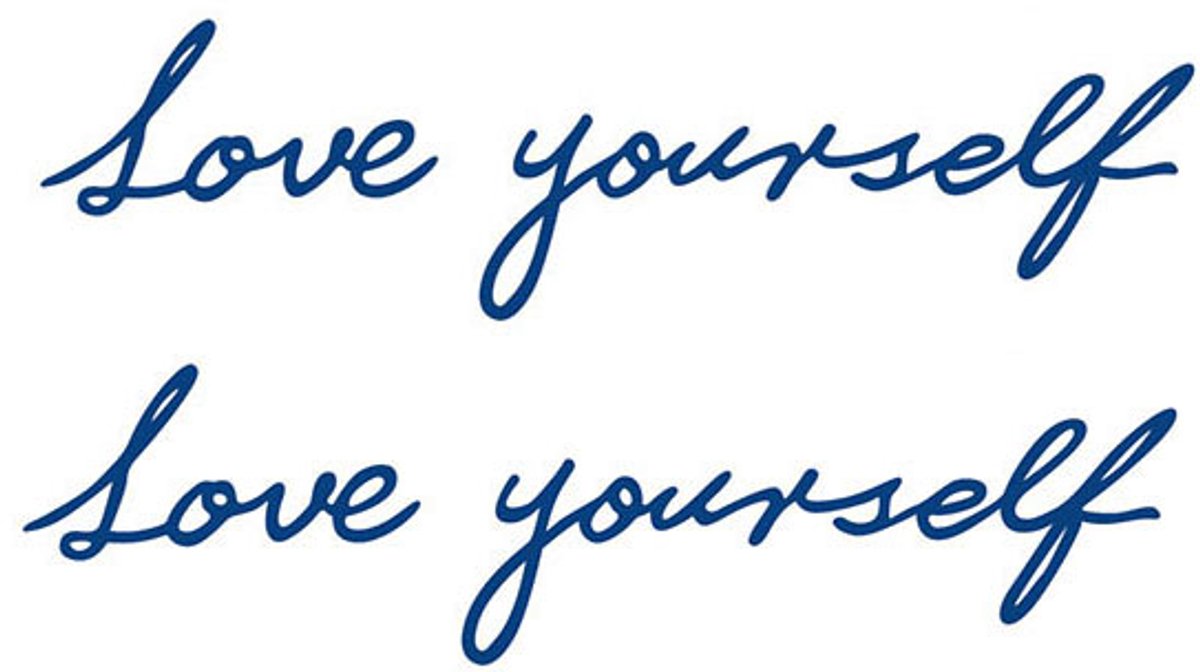 Tijdelijke tattoo Love Yourself Script Set 2 weken