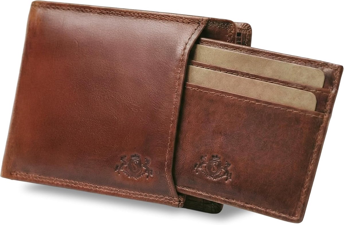 Herenportemonnee - Echt leer - Handgemaakt - Stijlvol design - ShopVlot