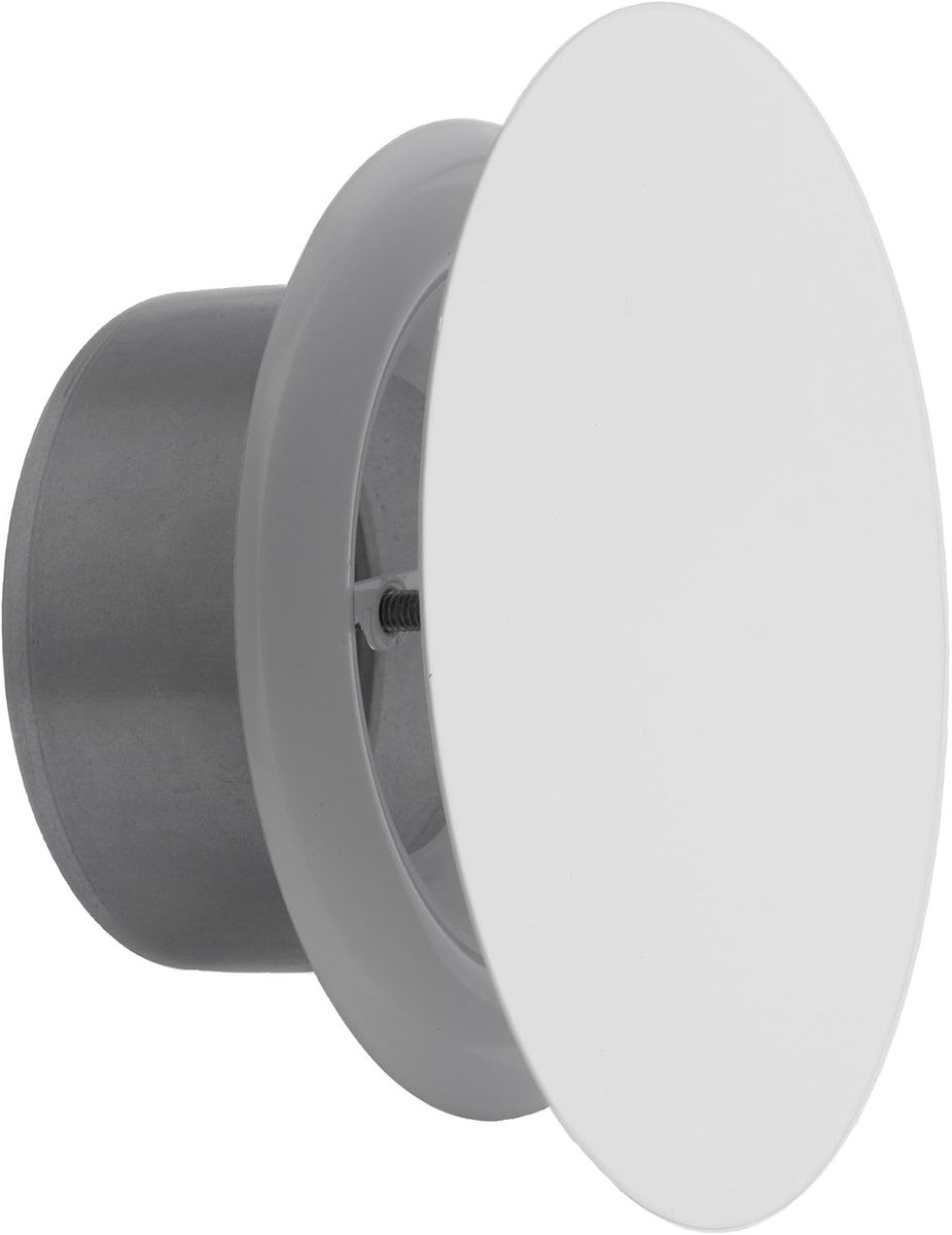 Ventilatierooster 10 cm - Wit Metaal - Verstelbare Wand- en Plafondmontage - Efficiënte Luchtcirculatie - ShopVlot