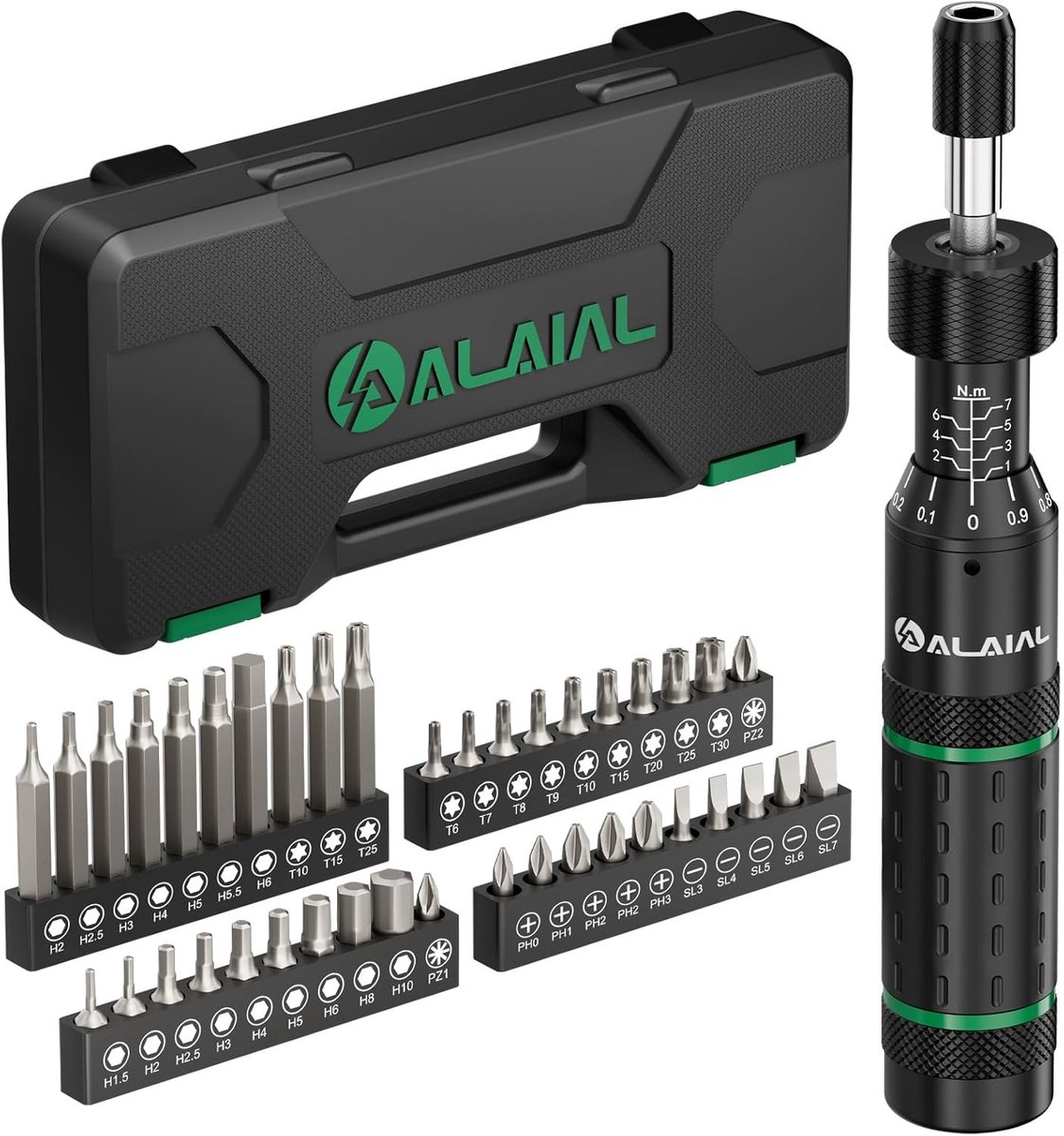 Torque schroevendraaier 1-7 Nm - 41-delige set - inclusief bits voor diverse toepassingen - ShopVlot