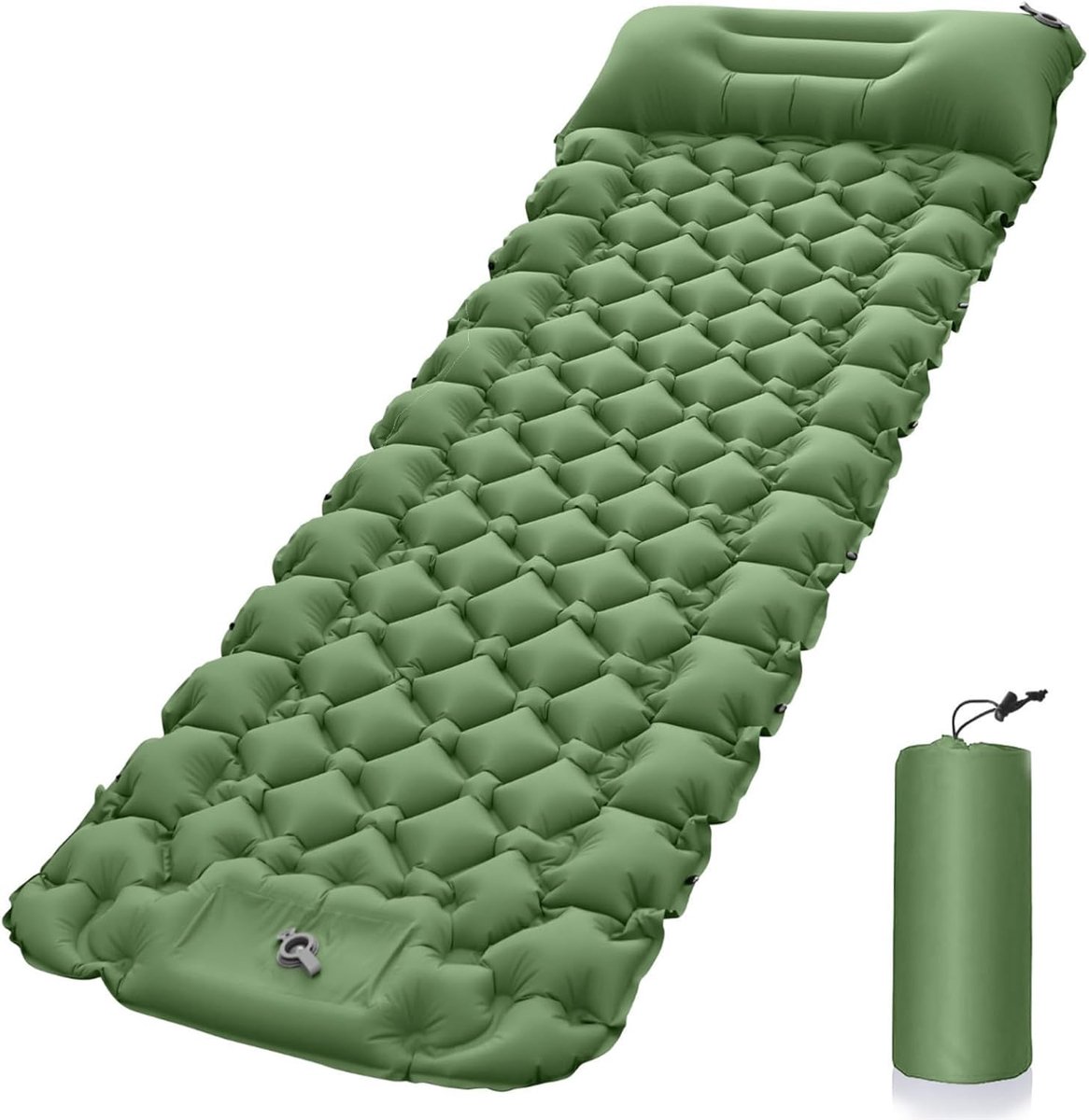 Slaapmat zelfopblazend campingmatras - ultralicht met voetpomp - waterdicht en compact - ideaal voor buitenactiviteiten - ShopVlot