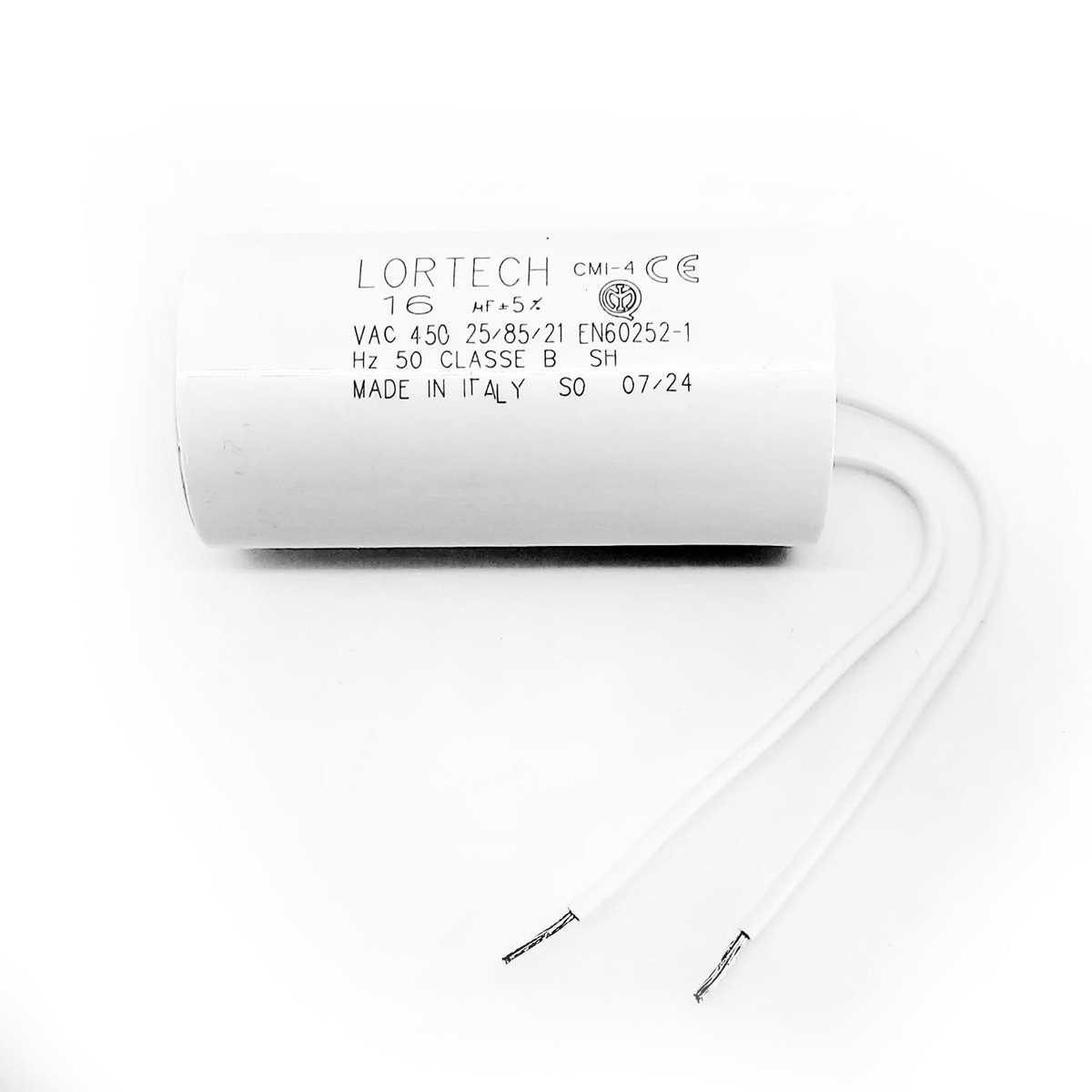 Capacitor 16 µF - Ø 36 x 69 mm - plat onder - eenvoudig aan te sluiten - ShopVlot