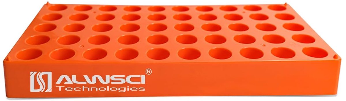 Buisjeshouder 50 gaten - Polypropyleen - Voor 2 ml vials - Ideaal voor laboratoriumgebruik - ShopVlot