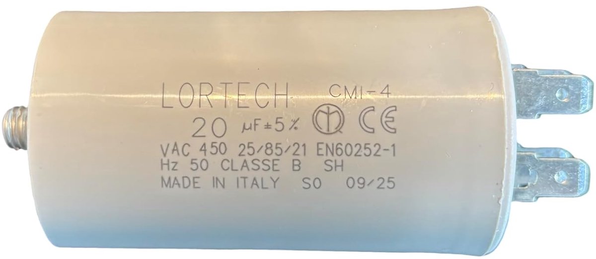 Motorcondensator 20 uF ± 5%/475 V - Compact formaat - Betrouwbare werking - Ideaal voor motoren - ShopVlot