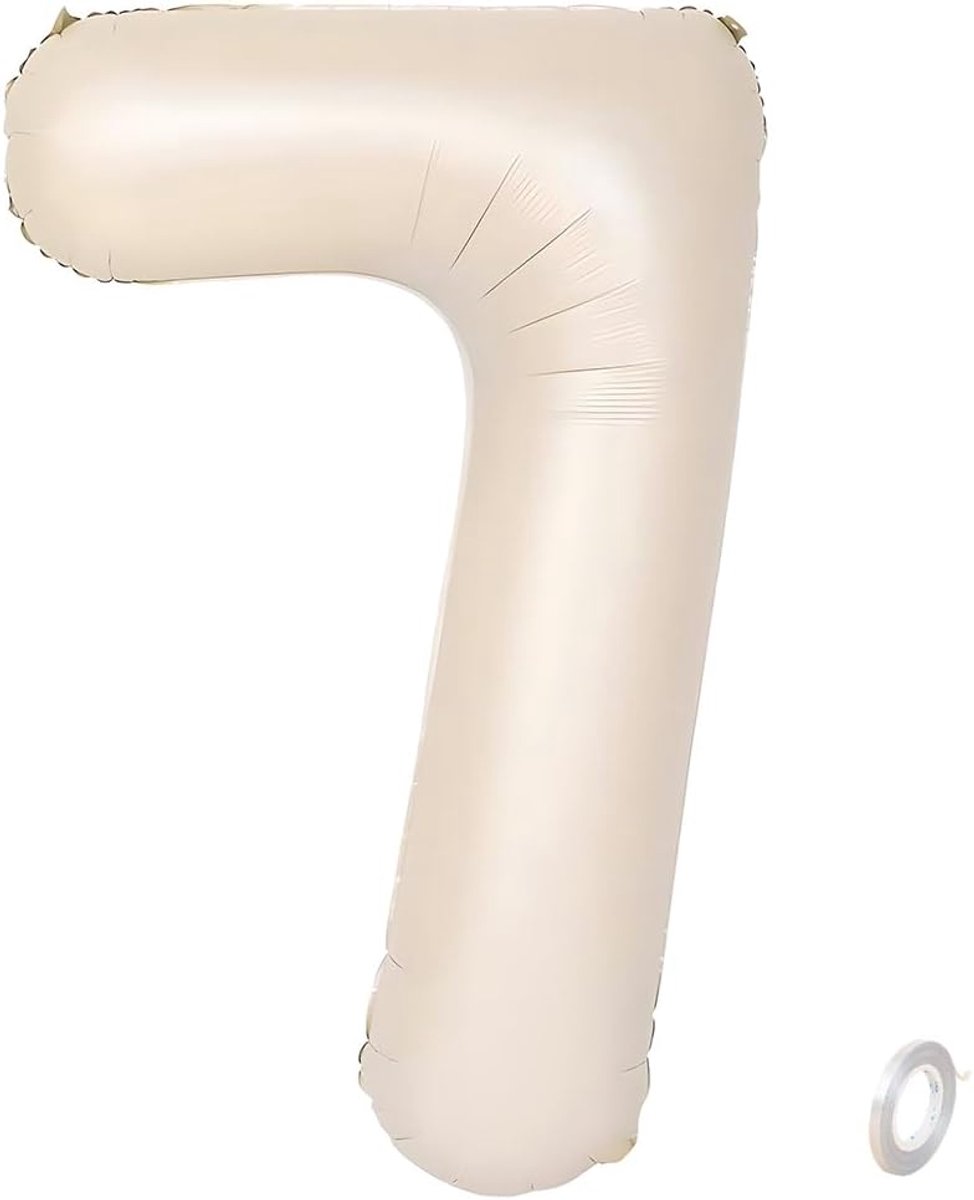Fol balloon nummer 7 101 cm - Jumbo formaat - Helium ondersteund - Perfect voor verjaardagsfeest - ShopVlot