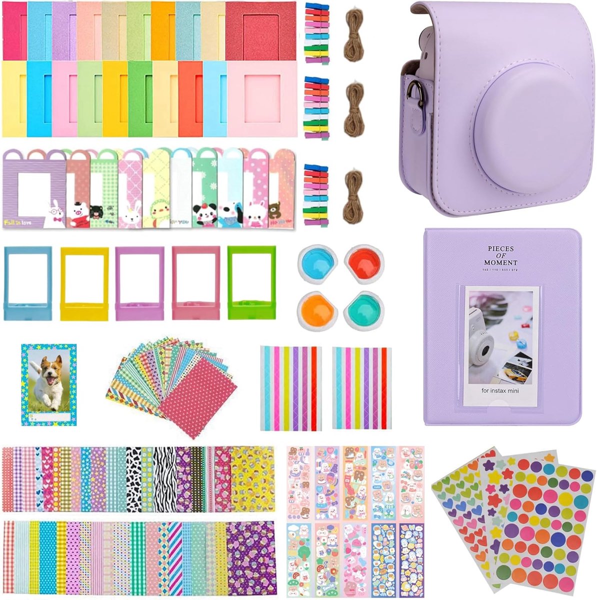 Instantcamera accessoire met 64 vakken - camera case - kleurrijk ontwerp - ideaal voor Instax Mini 12 - ShopVlot