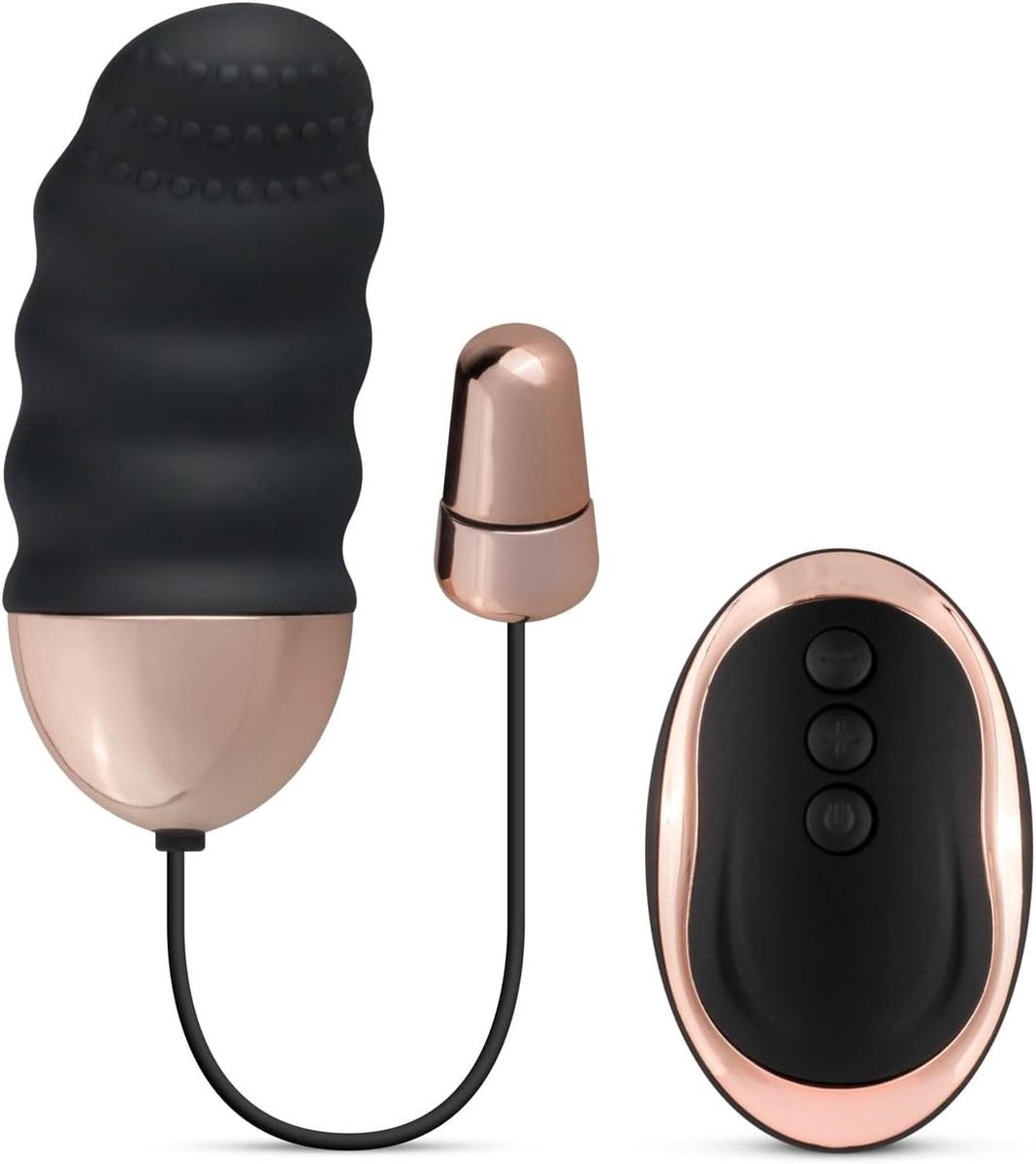 Vibratie-ei met afstandsbediening - ribbelstructuur - 10 standen - voor een spannende ervaring - ShopVlot
