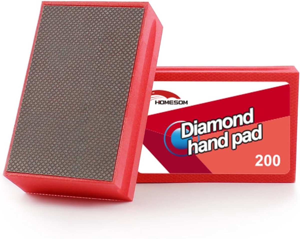 Handpolijstpads 200 grit - Gehard diamant - Voor glas en keramiek - Snelle en duurzame afwerking - ShopVlot