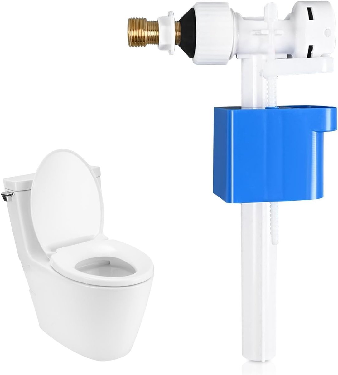 Reserveonderdelen spoelbak - vulventiel G3/8 en G1/2 - messing aansluiting - universeel en waterbesparend - ShopVlot