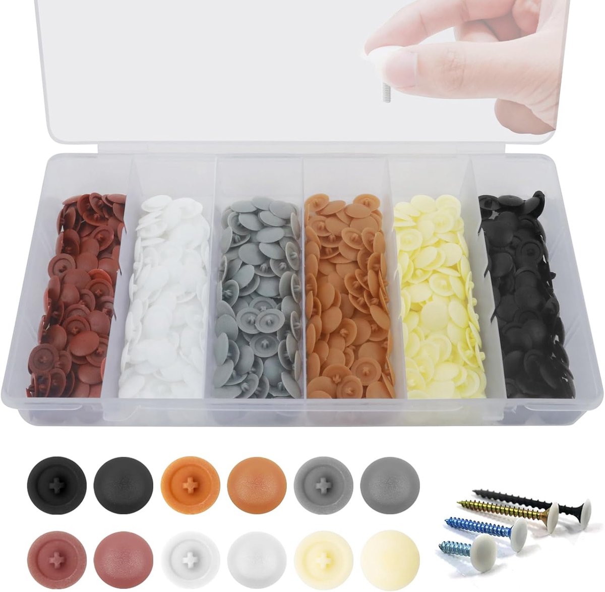 Schoefkappen 600 stuks - Duurzaam plastic - Corrosiebescherming - Inclusief opbergdoos - ShopVlot