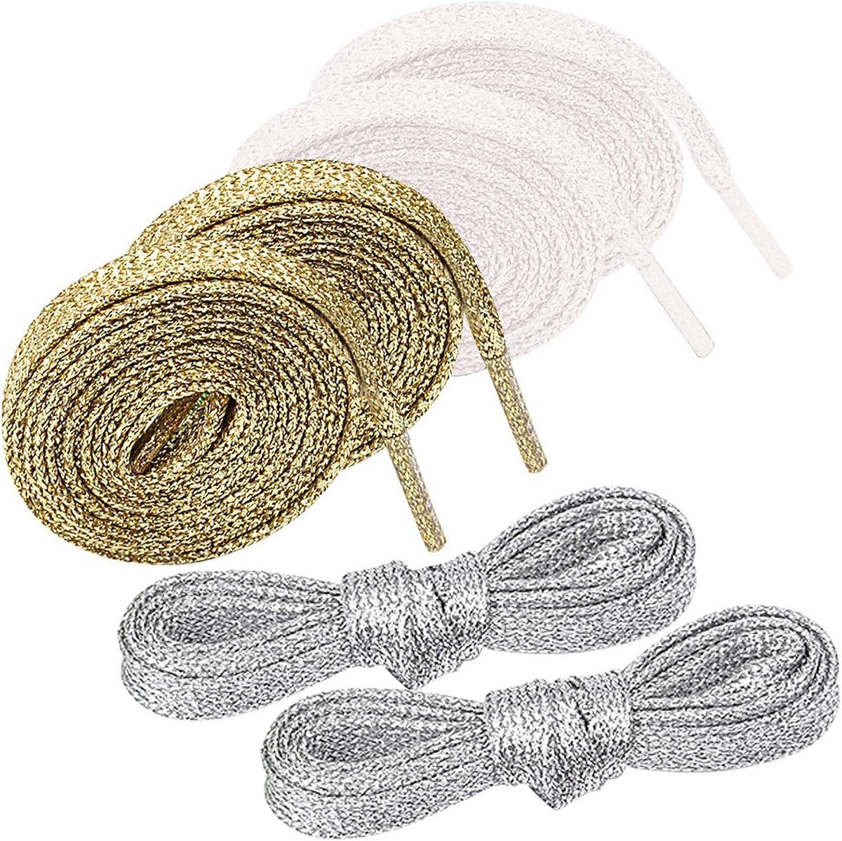 Elastische veters 120 cm - zonder knopen - met metalen stops - ideaal voor kinderen en volwassenen - ShopVlot