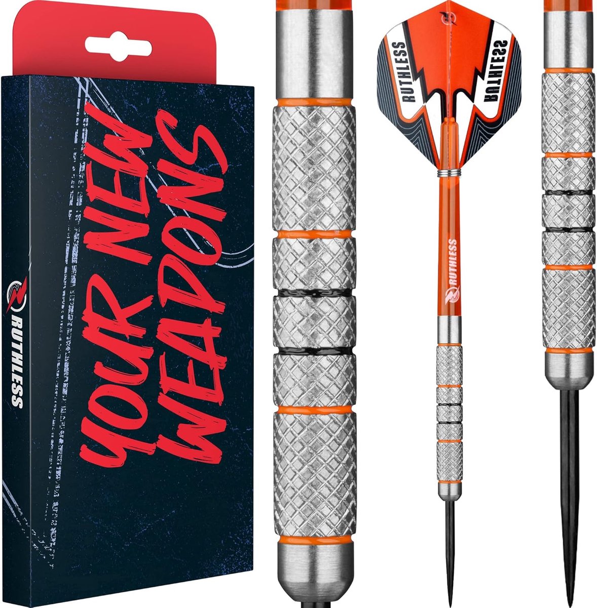 Dart Flights 90% Tungsten 21g - RUTHLESS Tigers - Ring & Knurl Grip - Perfect voor Precisie - ShopVlot
