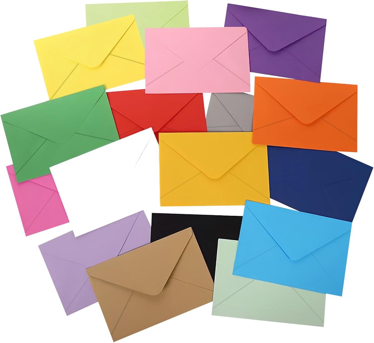 Kleurige Enveloppen 85 Stuks - 155 x 105 mm - Opaque Stabiele Enveloppen - Perfect voor Kaarten en Uitnodigingen - ShopVlot