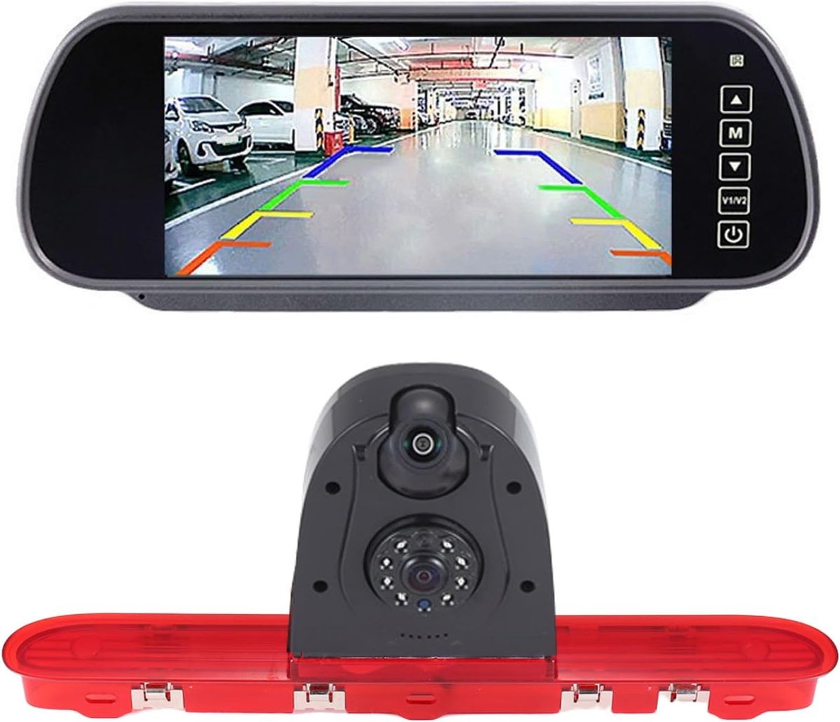 Achteruitrijcamera met 7" spiegel - dubbele lenzen - geschikt voor Citroën, Peugeot en Toyota - ShopVlot