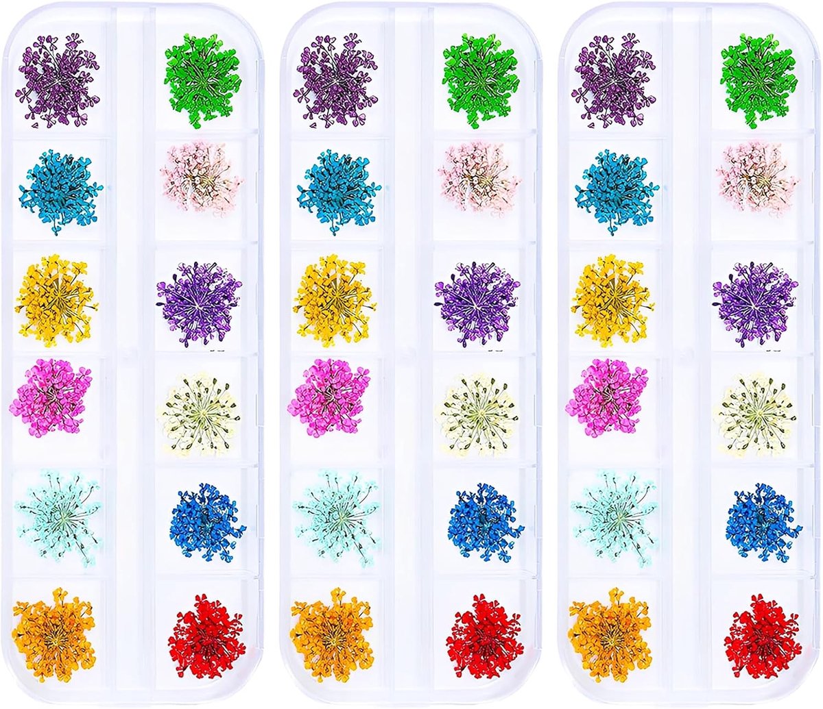 gedroogde bloemen voor nagels - 36 stuks - echte bloemen - natuurlijke nageldecoratie - ShopVlot