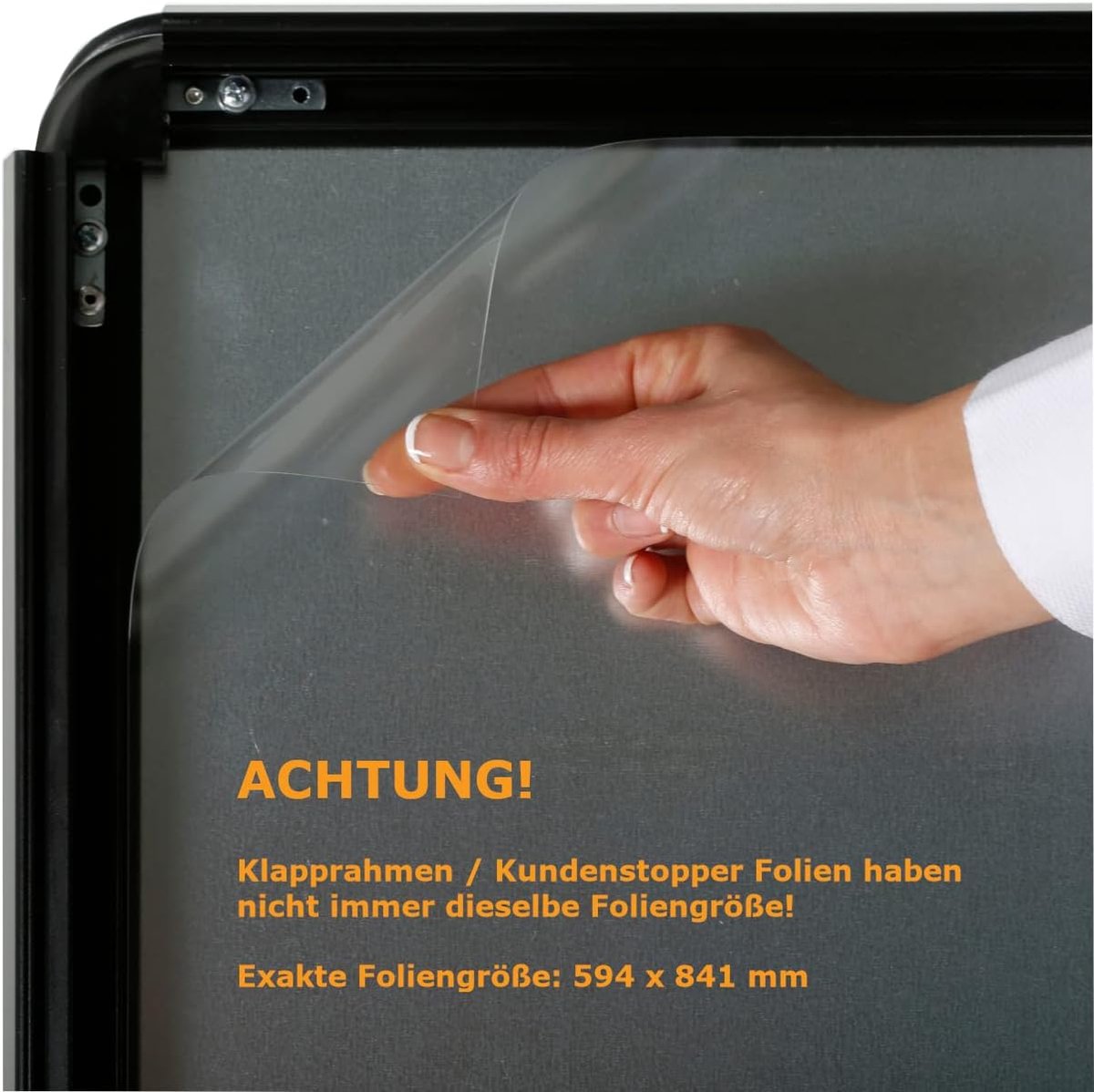 Anti-reflex beschermfolie DIN A1 - vervangfolie - 0,4 mm dik - ideaal voor klantenstopper/folding frame - ShopVlot