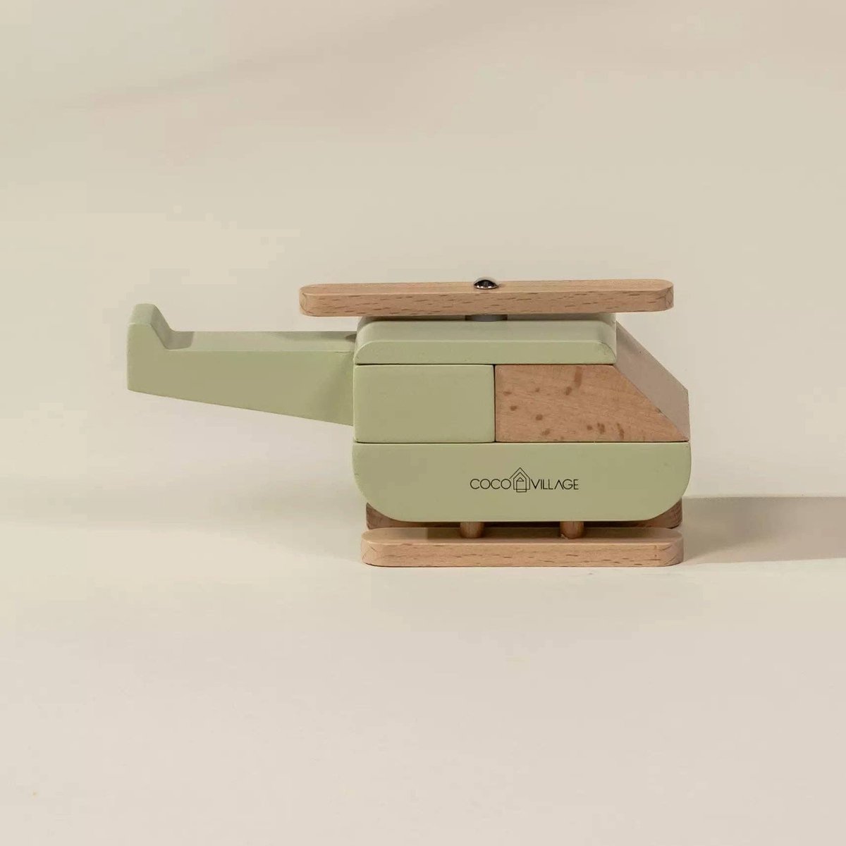 Houten Helikopter | Stevig houten stadsvoertuig