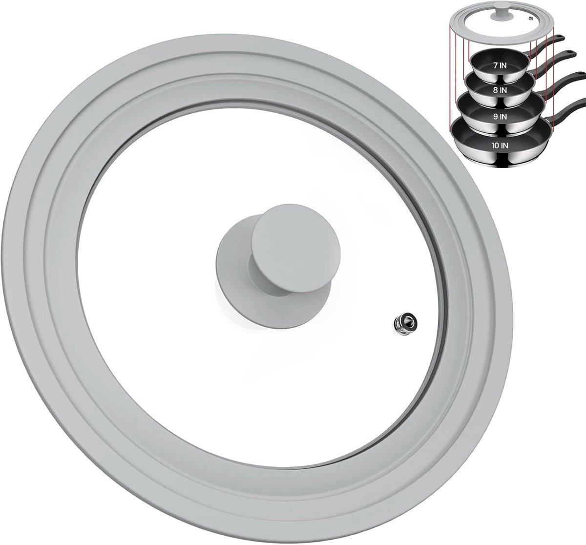 Kookdeksel 18-25 cm - Tempered glas - Siliconen rand - Geschikt voor alle pannen - ShopVlot