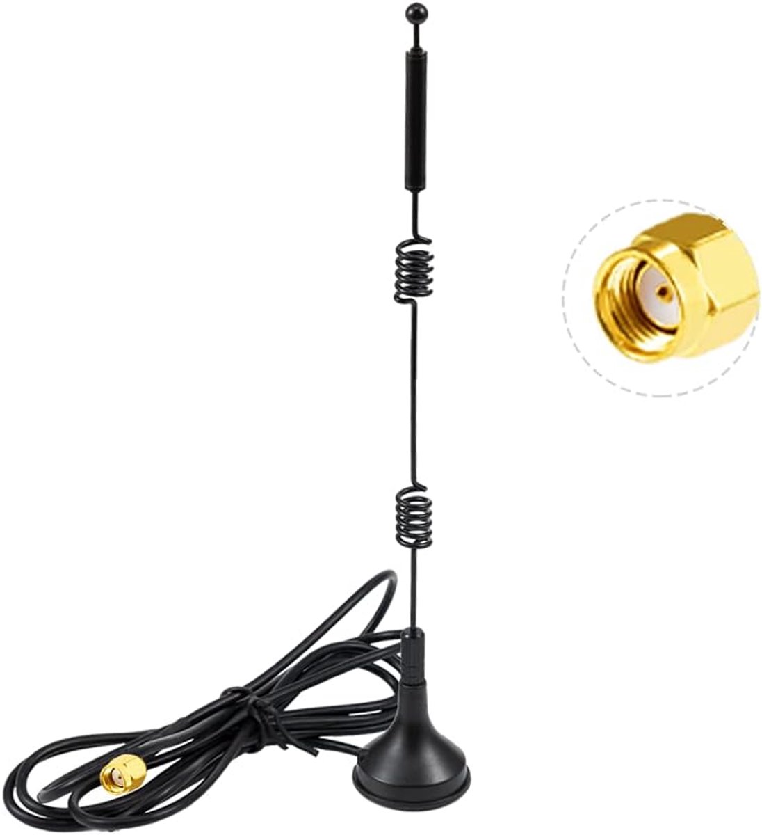 WiFi antenne 2.4G /5G /5.8G Dubbele frequentie 8dBi MIMO Omnidirectionele signaalversterker Magnetische basis RP-SMA-adapter 1.5m 4.9ft voor PCIE Netwerk Wifi kaartrouter Externe antenne WLAN