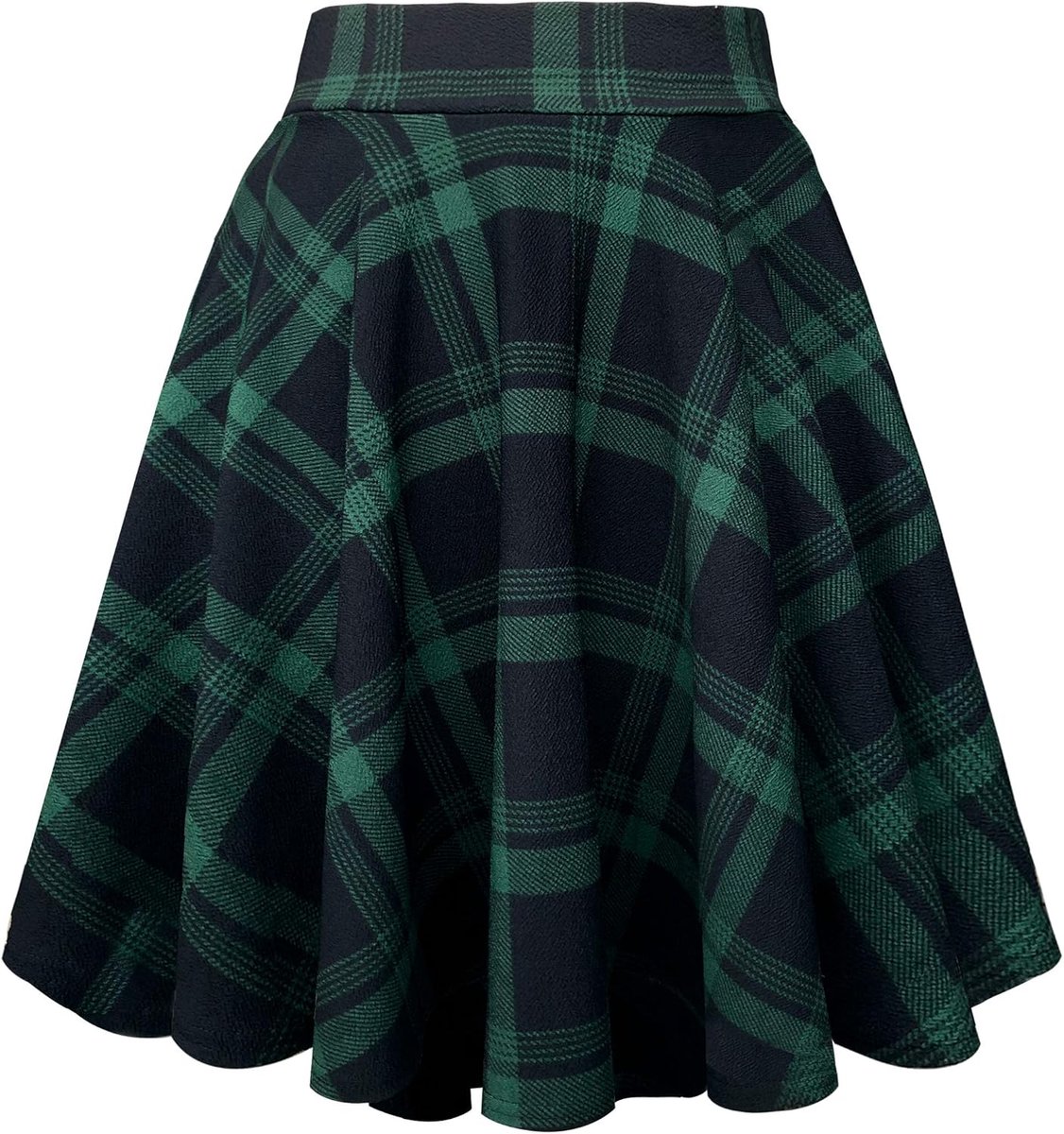 Elegante Elastische Taille Flared A-lijn Midi Rok Basic Uniform Geplooide Skater Rokken