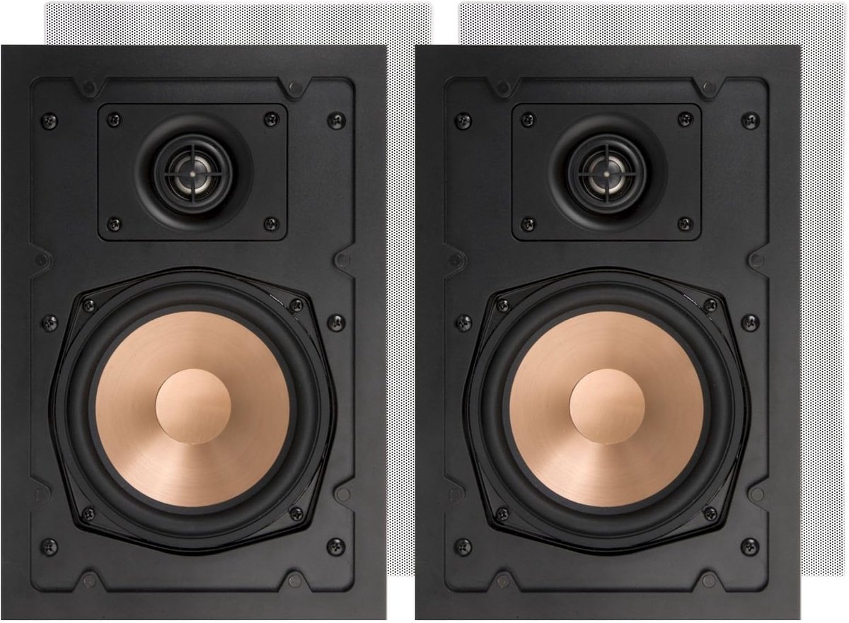 Wand- en plafondspeaker 5.25 inch - Aluminium cone - Rotating tweeter - Perfect voor badkamer en keuken - SnelShoppen