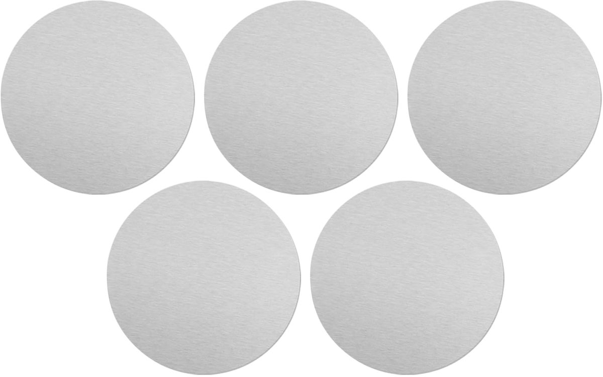Set van 5 ronde aluminium schijven, 80 mm, dikte 1 mm, ronde sluitringen van aluminium 6061, voor knutselen, snijden, handwerk en het maken van sieraden