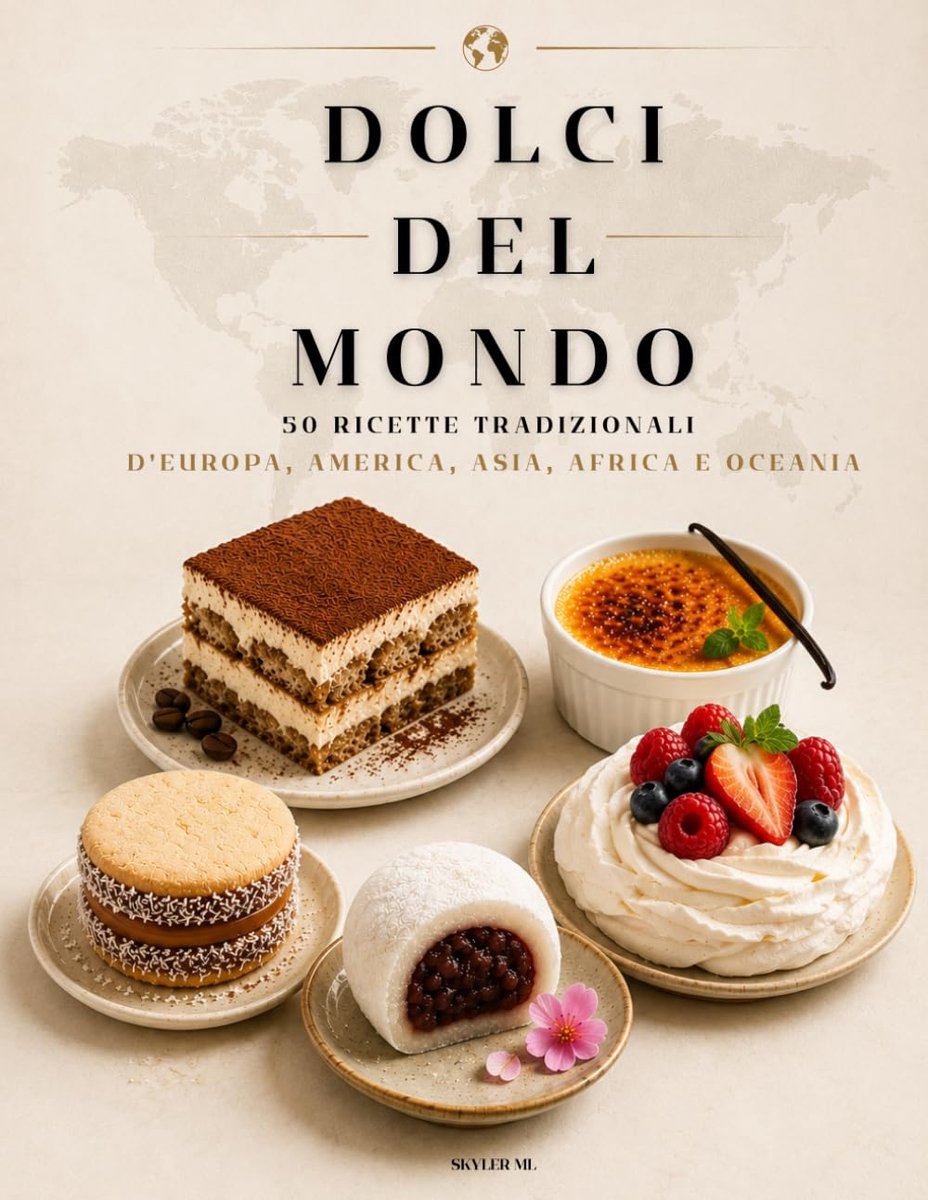 MONDO: 50 Ricette Tradizionali d'Europa, America, Asia, Africa e Oceania per Scoprire i Dolci Più Famosi del Mondo
