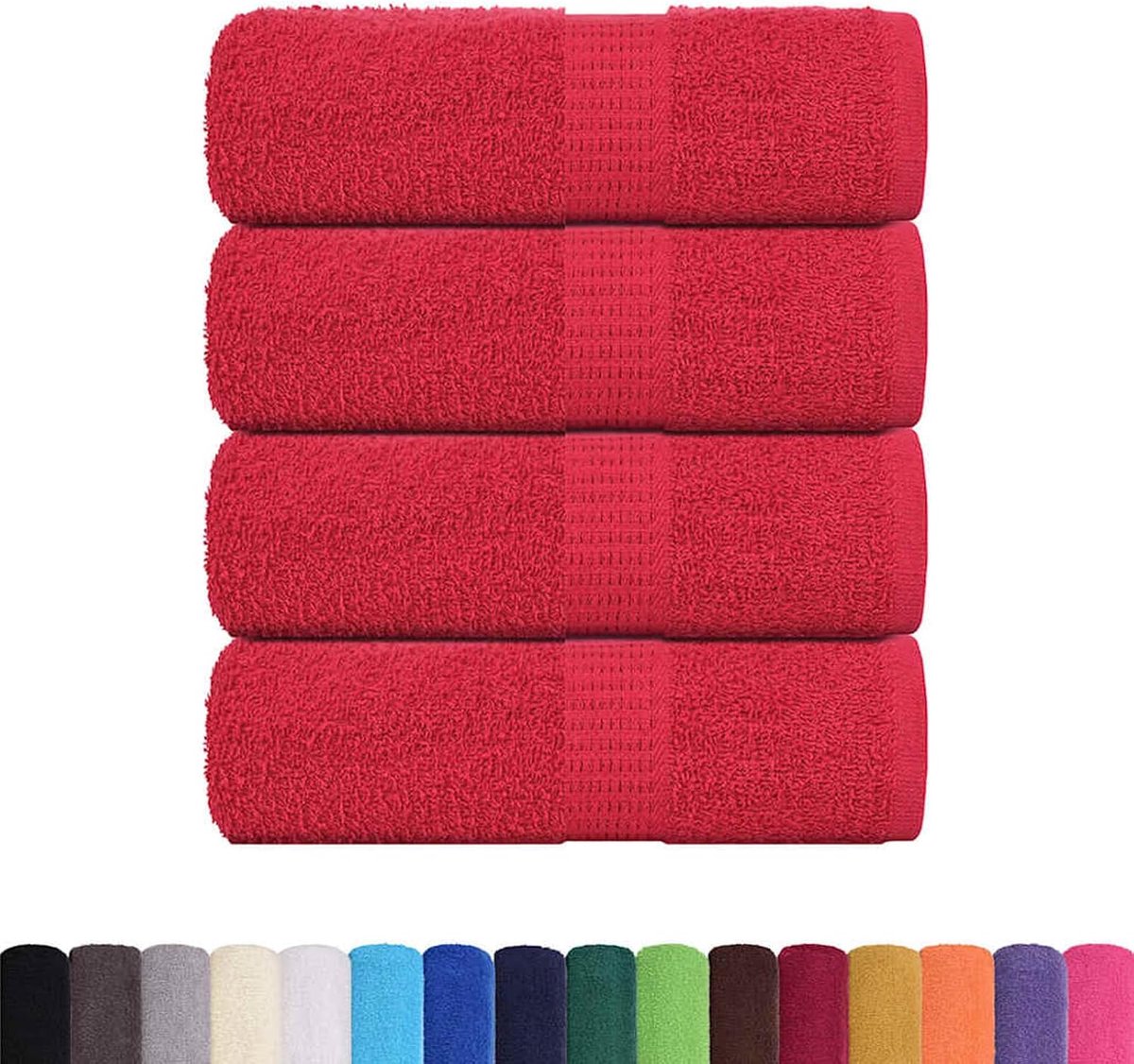 Washanddoeken 4-dlg. FROGN rood 30x30 cm 100% katoen gezichtshanddoek Model136921