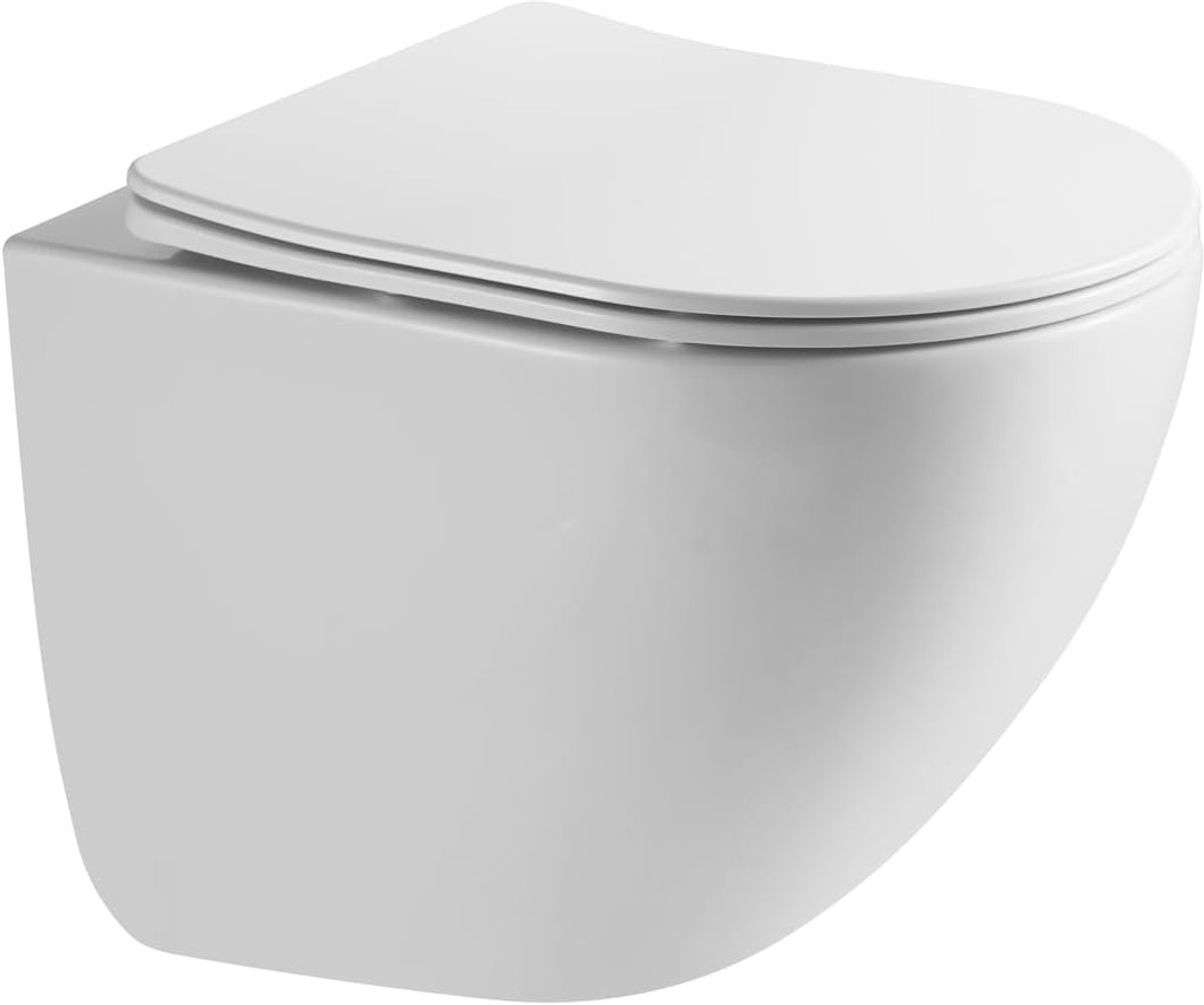 Hangend toilet zonder kraag, wandtoilet met zachte sluiting