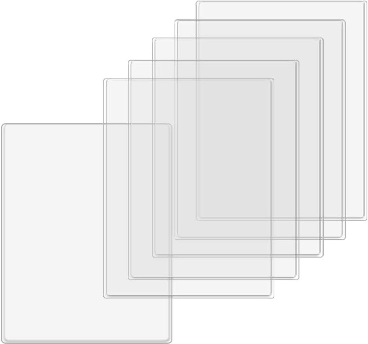 6 Stuks A3 Transparante Paginabeschermers,voor thuis,school,kantoor | Hard PVC, 42x29,7 cm, staand, transparant, waterdicht, stofdicht, herbruikbaar, voor het beschermen en ordenen van documenten