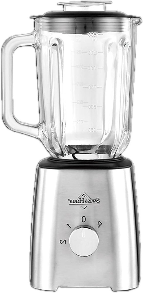 Blender met hakmolen - Mixer Keukenmachine - Gezonde Smoothies Maken - Vier RVS Messen - 1.5 liter - Wit