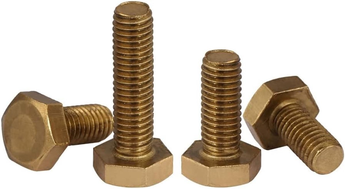 zeskantschroef messing buitenste zeskantbout schroef M4x12 mm,20 pcs