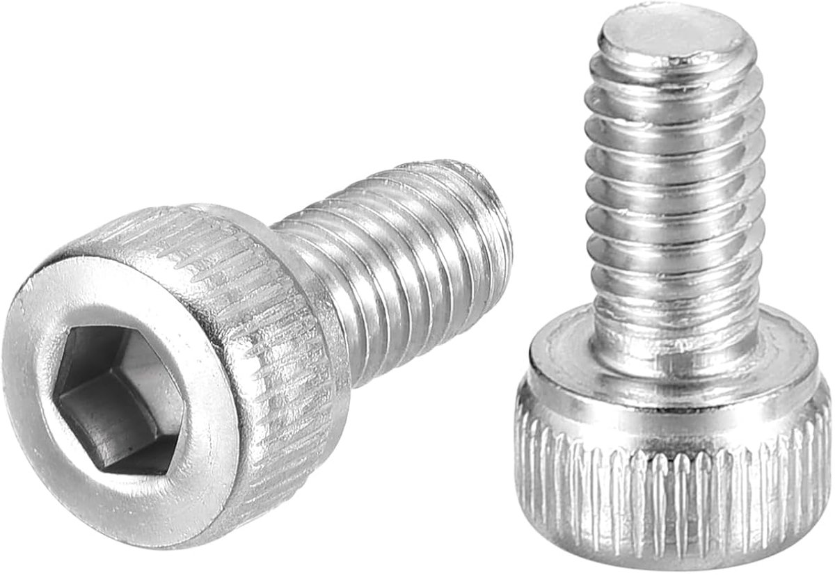 M4-0,7 x 8 zeskantschroeven met binnenzeskant, 304 roestvrij staal, zeskantkopschroeven voor stadsfiets, mountainbike, auto, motorfiets, 50 stuks