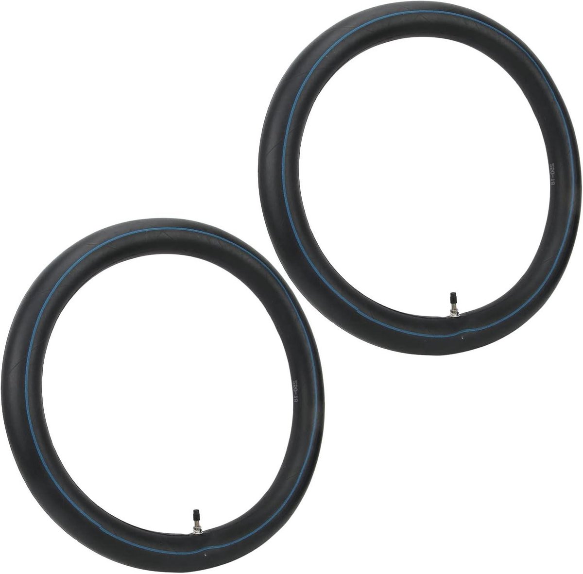 Motorfiets Binnenband - Rubberen Band Binnen - Offroad Rijden - Rechte Metalen Klepsteel - 18 Inch - Zwart