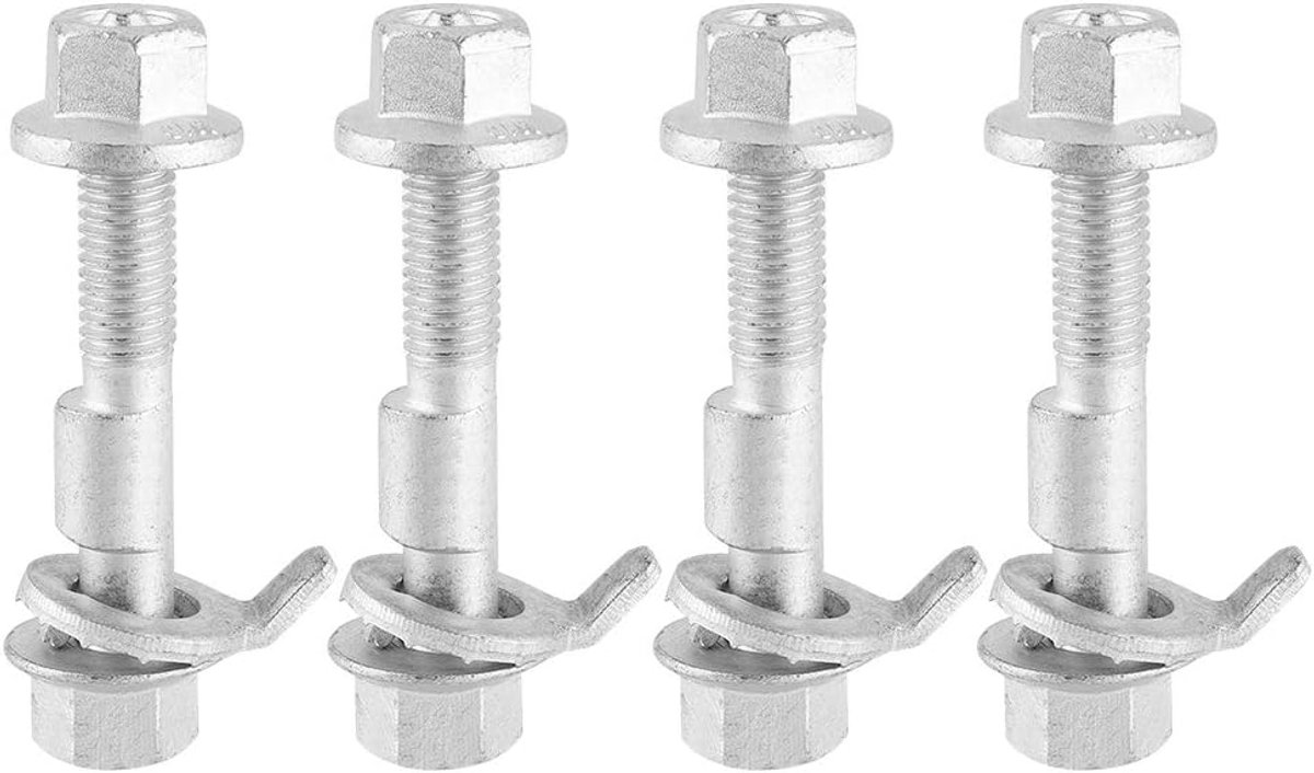 Schraube, 4-teilige Auto-Sturzschraube Schraube 4-Rad-Korrekturausrichtung Einstellbares Werkzeug 12.9 Härte 12-mm-Rad-Sturzschraube Exzentrische Schraube Schraube Sturz-Exzenterschra