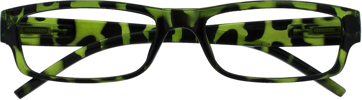 Unisex Ace Reading Bril, Groene schildpad, +3,50 Dioptrien