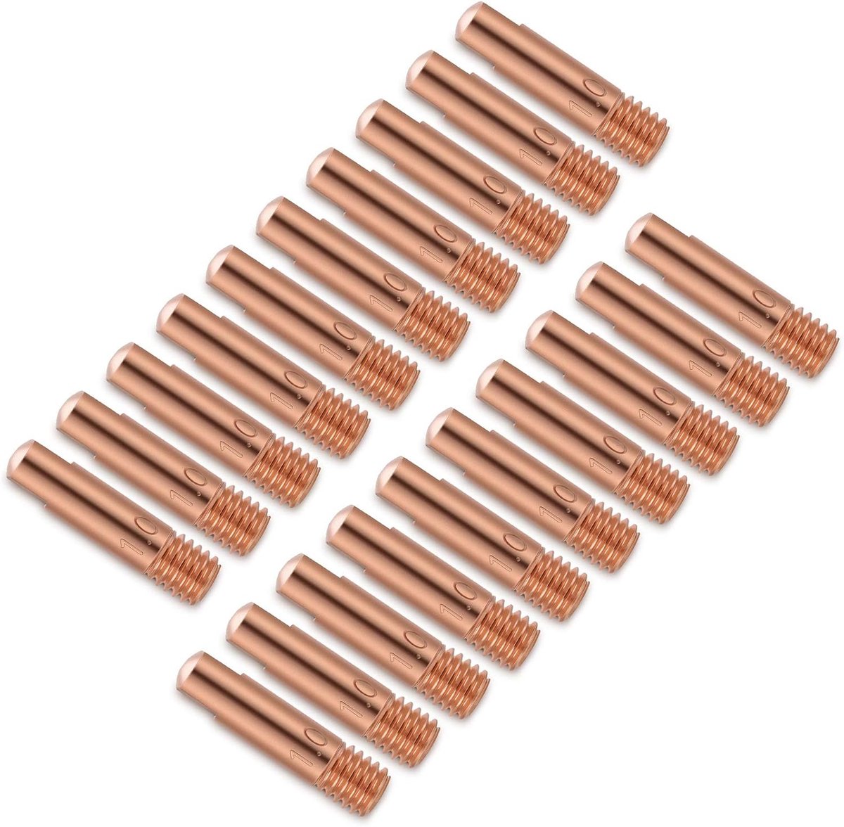 Tip, 20pcs Copper Tip Welding Torch Tip For Miller Hobart Mig Welding Guns (1.0)