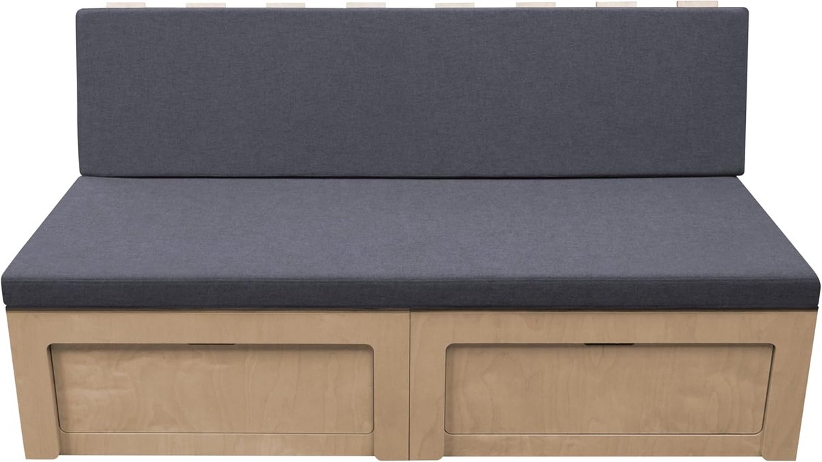 Uitklapbed camper - 8 cm matras - met opbergruimte - perfecte zit- en slaapplek - SnelShoppen