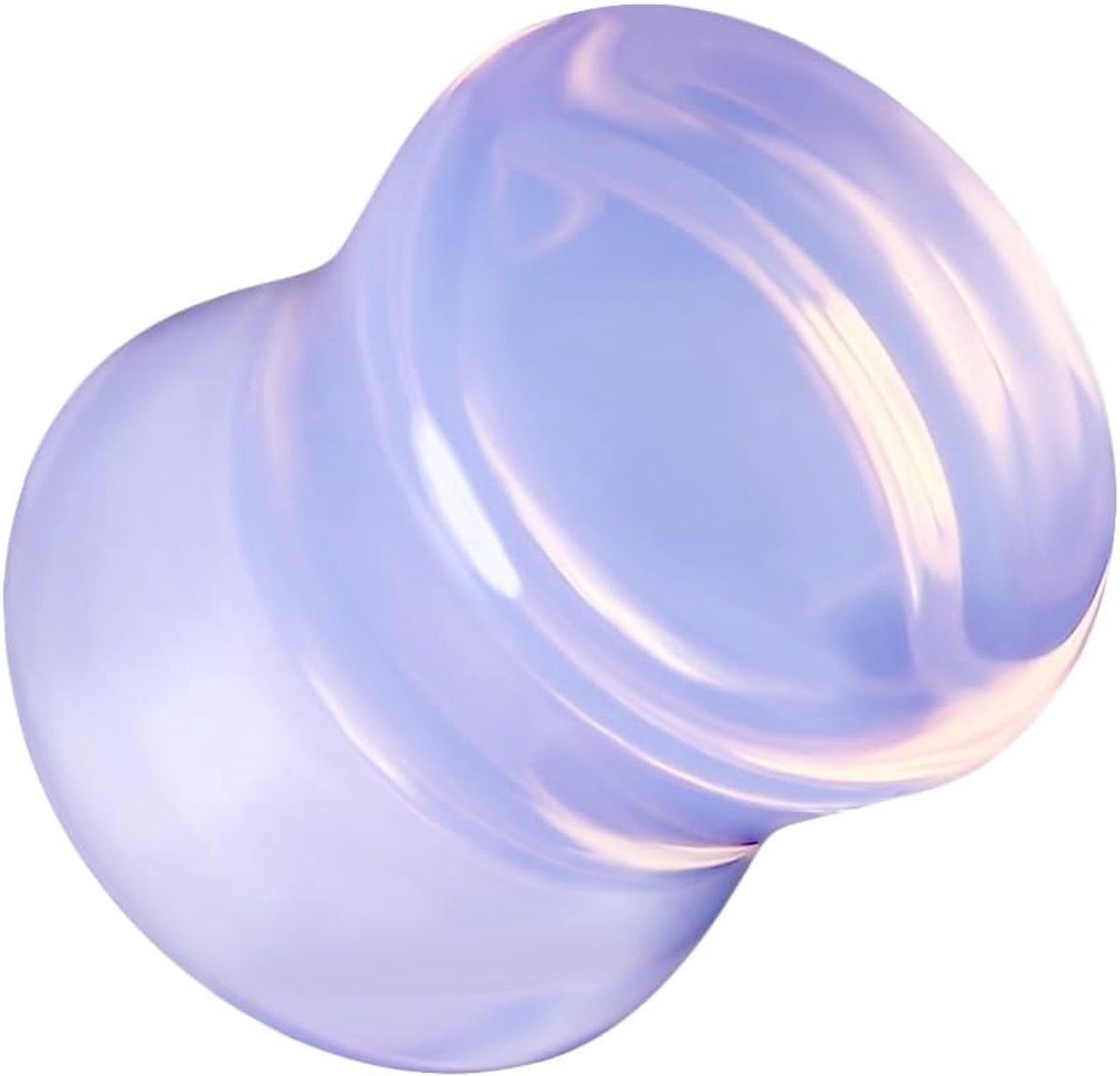 transparant, paars, iriserend glas, oorpiercing, oorsieraad, tunnel, oor, zadelsluiting, 6 mm tot 25 mm