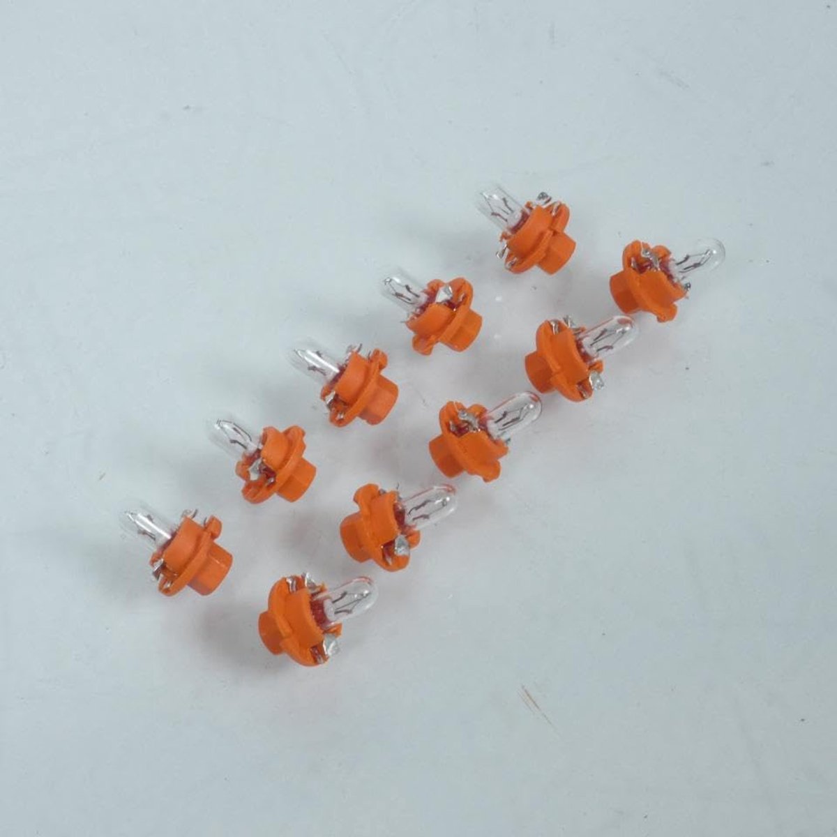 10 lampen met kunststof sokkel oranje 12 V 1,1 W BX8.4d Flosser 449103 1/4 omwenteling