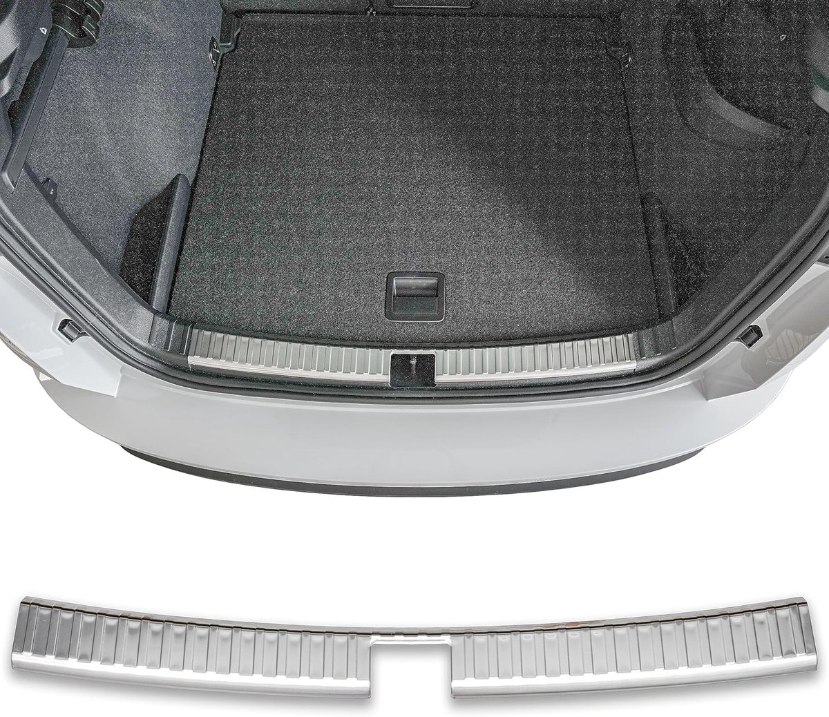 Bumperbescherming roestvrij staal mat compatibel met Skoda Karoq | NU7 | BJ vanaf 2017> | Premium kwaliteit van RECAMBO