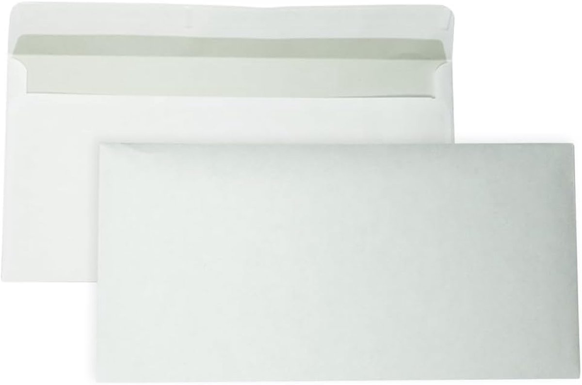 Enveloppen EA5/6 - 110 x 220 mm - Zelfklevend - Voor het versturen van documenten - SnelShoppen
