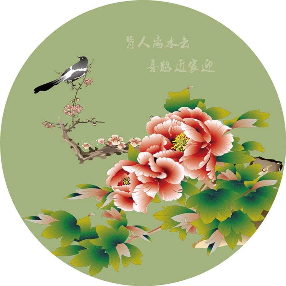 rond gebied tapijt Pad 3D antislip tapijt vloermatten deurmatten vlekbestendige badkamer keuken woonkamer wasbaar, 9 kleuren, 6 maten (kleur: D, maat: 80cm diameter)