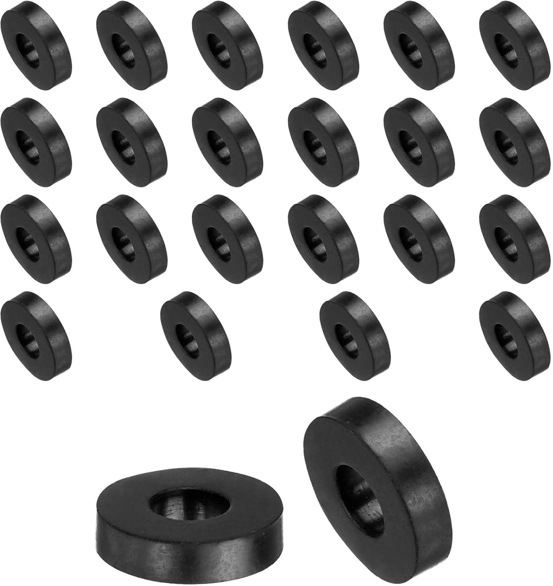 24 stuks rubberen spacer, 20 mm buitendiameter, 8,5 mm binnendiameter, 5 mm hoogte, ronde anti-vibratiespacer, rubberen bussen, afdichtingen, dikke rubberen schijven voor huis,