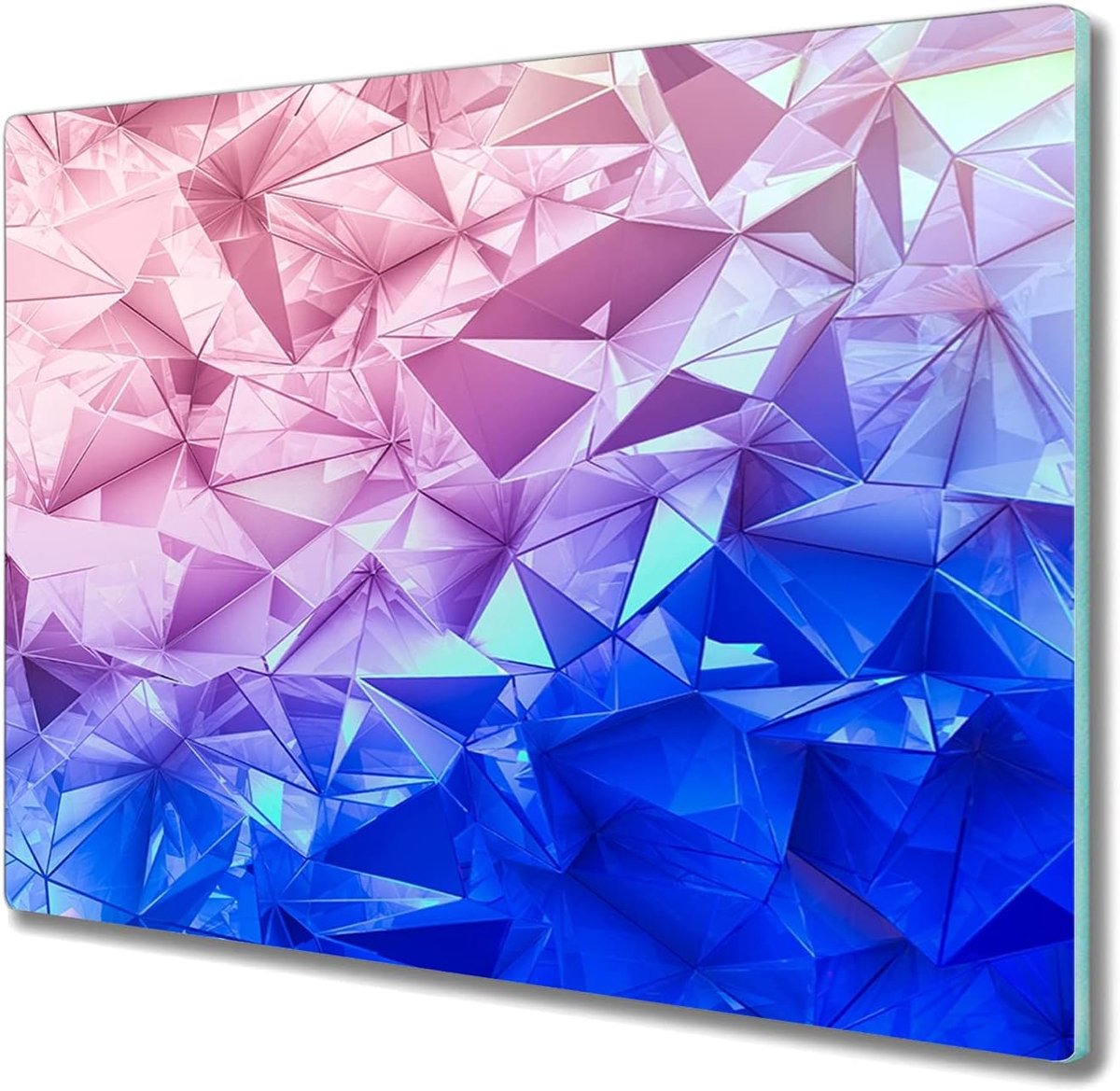 Glazen Snijplank 60x52cm Fornuisafdekplaat Kookplaatafdekking Keukenplank Trancheerplank Gehard Glas - Geometrie
