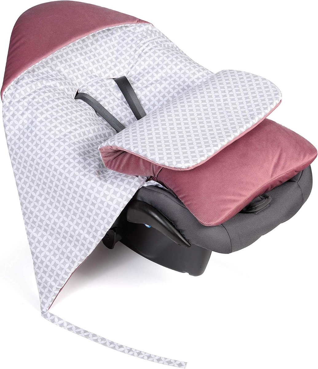 Babydeken voor autostoel - 100% katoen - Minky fleece - Ideaal voor onderweg - SnelShoppen