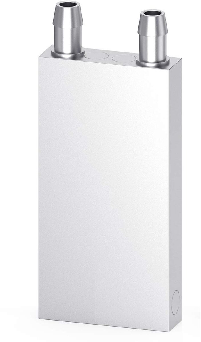 Waterkoelblok Aluminium voor Vloeibaar Waterkoeler Koellichaam Systeem Grafische Koeler Koellichaam Endothermer Hoofd PC Computer CPU (40 mm x 80 mm x 12 mm) 1 stuk