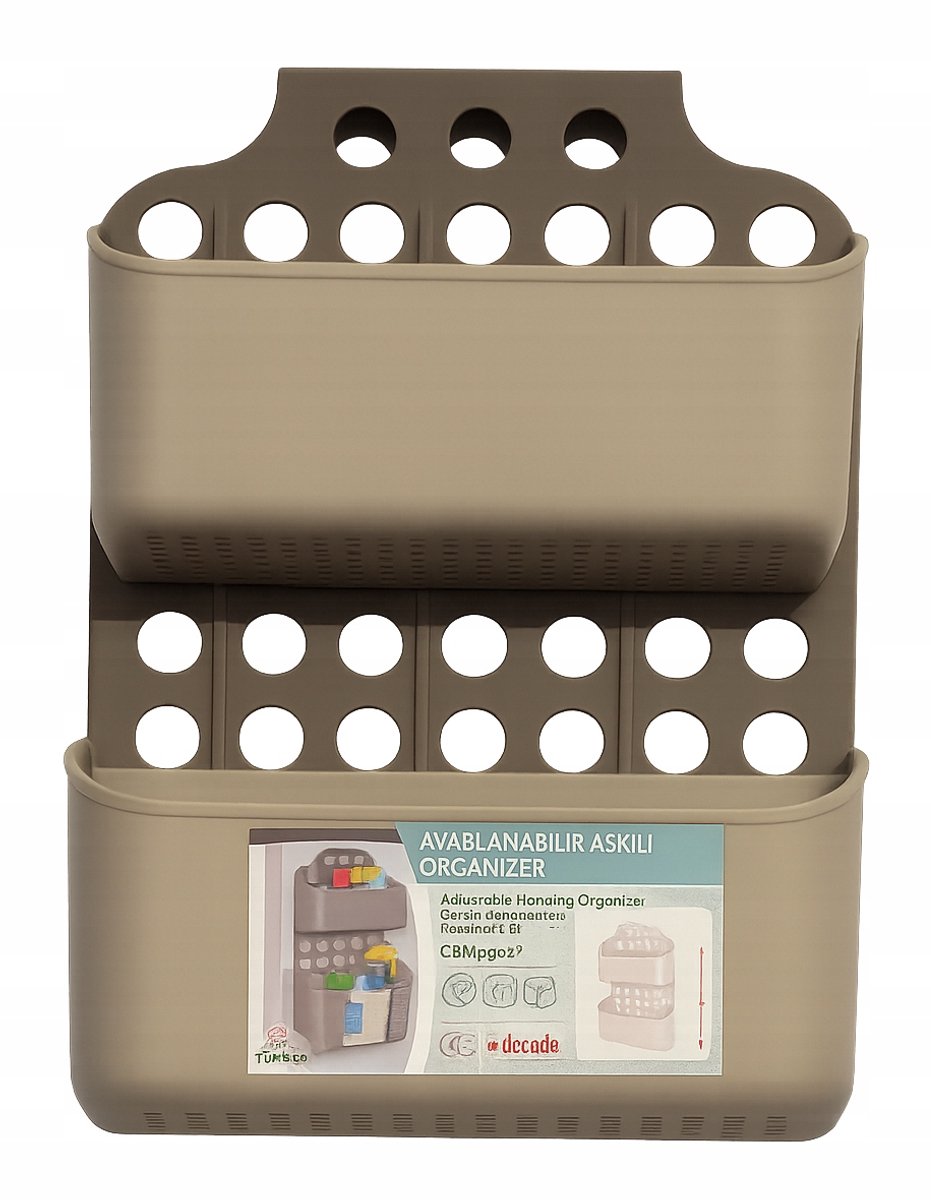 Markloos Duo Afvalbak Organizer voor Kastdeur - Bruin/Beige