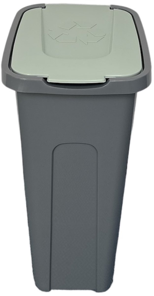 Pastel Mini Afvalscheidingsbak 30L Smal Groen voor Keuken